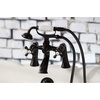 image:imageKingston Brass KS268PB Kingston Clawfoot Tub Faucet with Hand Shower Polished BrassMatte Black