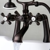 image:imageKingston Brass KS268PB Kingston Clawfoot Tub Faucet with Hand Shower Polished BrassOil Rubbed Bronze