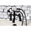image:imageKingston Brass KS268PB Kingston Clawfoot Tub Faucet with Hand Shower Polished BrassOil Rubbed Bronze