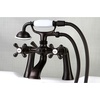 image:imageKingston Brass KS268PB Kingston Clawfoot Tub Faucet with Hand Shower Polished BrassOil Rubbed Bronze