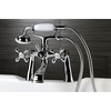 image:imageKingston Brass KS268PB Kingston Clawfoot Tub Faucet with Hand Shower Polished BrassPolished Chrome