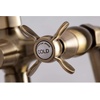 image:imageKingston Brass KS288SN ESSEX 7 Centers Deck Mount Clawfoot Tub Filler with Hand Shower 7 Spread Brushed NickelAntique Brass