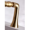 image:imageKingston Brass KS288SN ESSEX 7 Centers Deck Mount Clawfoot Tub Filler with Hand Shower 7 Spread Brushed NickelBrushed Brass