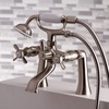 image:imageKingston Brass KS288SN ESSEX 7 Centers Deck Mount Clawfoot Tub Filler with Hand Shower 7 Spread Brushed NickelBrushed Nickel