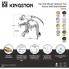 image:imageKingston Brass KS289ORB Kingston Tub Wall Mount Clawfoot Tub Faucet with Hand Shower Oil Rubbed BronzeOil Rubbed Bronze