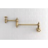 image:imageKingston Brass KS3101AX Pot Filler Metal Cross Handle Polished Chrome 818Inch Spout HeightAntique Brass