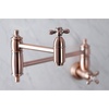 image:imageKingston Brass KS3101AX Pot Filler Metal Cross Handle Polished Chrome 818Inch Spout HeightAntique Copper