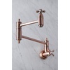 image:imageKingston Brass KS3101AX Pot Filler Metal Cross Handle Polished Chrome 818Inch Spout HeightAntique Copper