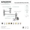 image:imageKingston Brass KS3101AX Pot Filler Metal Cross Handle Polished Chrome 818Inch Spout HeightAntique Copper
