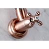 image:imageKingston Brass KS3101AX Pot Filler Metal Cross Handle Polished Chrome 818Inch Spout HeightAntique Copper