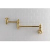 image:imageKingston Brass KS3101AX Pot Filler Metal Cross Handle Polished Chrome 818Inch Spout HeightBrushed Brass