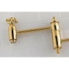 image:imageKingston Brass KS3101AX Pot Filler Metal Cross Handle Polished Chrome 818Inch Spout HeightBrushed Brass