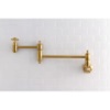 image:imageKingston Brass KS3101AX Pot Filler Metal Cross Handle Polished Chrome 818Inch Spout HeightBrushed Brass