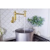 image:imageKingston Brass KS3101AX Pot Filler Metal Cross Handle Polished Chrome 818Inch Spout HeightBrushed Brass