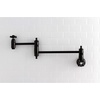 image:imageKingston Brass KS3101AX Pot Filler Metal Cross Handle Polished Chrome 818Inch Spout HeightMatte Black