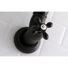 image:imageKingston Brass KS3101AX Pot Filler Metal Cross Handle Polished Chrome 818Inch Spout HeightMatte Black