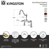 image:imageKingston Brass KS3238BL Restoration 7Inch Center Deck Mount Clawfoot Tub Faucet Brushed NickelBrushed Nickel