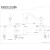 image:imageKingston Brass KS3238BL Restoration 7Inch Center Deck Mount Clawfoot Tub Faucet Brushed NickelOil Rubbed Bronze
