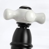 image:imageKingston Brass KS3277PXBS Restoration 8Inch Bridge Kitchen Faucet with Sprayer Brushed BrassMatte Black