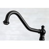 image:imageKingston Brass KS3277PXBS Restoration 8Inch Bridge Kitchen Faucet with Sprayer Brushed BrassMatte Black