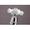 image:imageKingston Brass KS3277PXBS Restoration 8Inch Bridge Kitchen Faucet with Sprayer Brushed BrassPolished Chrome