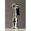 image:imageKingston Brass KS3277PXBS Restoration 8Inch Bridge Kitchen Faucet with Sprayer Brushed BrassPolished Nickel