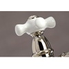 image:imageKingston Brass KS3277PXBS Restoration 8Inch Bridge Kitchen Faucet with Sprayer Brushed BrassPolished Nickel