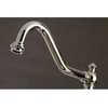image:imageKingston Brass KS3277PXBS Restoration 8Inch Bridge Kitchen Faucet with Sprayer Brushed BrassPolished Nickel