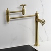 image:imageKingston Brass KS3700CG Fuller Deck Mount Pot Filler Faucet Matte BlackBrushed Brass