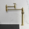 image:imageKingston Brass KS3700CG Fuller Deck Mount Pot Filler Faucet Matte BlackBrushed Brass