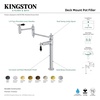 image:imageKingston Brass KS3707PKL Duchess Deck Mount Pot Filler Brushed BrassMatte Black