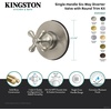 image:imageKingston Brass KS4037AX Restoration SingleHandle SixWay Diverter Valve with Trim Kit Brushed BrassBrushed Brass