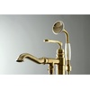 image:imageKingston Brass KS7011RL Royale Freestanding Tub Faucet with Hand Shower Polished ChromeBrushed Brass