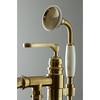 image:imageKingston Brass KS7011RL Royale Freestanding Tub Faucet with Hand Shower Polished ChromeBrushed Brass