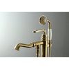 image:imageKingston Brass KS7011RL Royale Freestanding Tub Faucet with Hand Shower Polished ChromeBrushed Brass