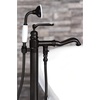 image:imageKingston Brass KS7011RL Royale Freestanding Tub Faucet with Hand Shower Polished ChromeMatte Black