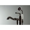 image:imageKingston Brass KS7011RL Royale Freestanding Tub Faucet with Hand Shower Polished ChromeOil Rubbed Bronze