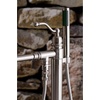 image:imageKingston Brass KS7036ABL English Country Freestanding Tub Faucet with Hand Shower Polished NickelBrushed Nickel