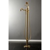 image:imageKingston Brass KS7137ABL Freestanding Roman Tub Filler With Hand Shower Brushed BrassBrushed Brass