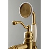 image:imageKingston Brass KS7137ABL Freestanding Roman Tub Filler With Hand Shower Brushed BrassBrushed Brass