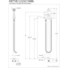 image:imageKingston Brass KS7137ABL Freestanding Roman Tub Filler With Hand Shower Brushed BrassBrushed Brass