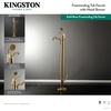 image:imageKingston Brass KS7137ABL Freestanding Roman Tub Filler With Hand Shower Brushed BrassBrushed Nickel