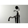 image:imageKingston Brass KS7137ABL Freestanding Roman Tub Filler With Hand Shower Brushed BrassMatte Black