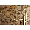 image:imageKingston Brass KS7137ABL Freestanding Roman Tub Filler With Hand Shower Brushed BrassPolished Brass