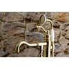 image:imageKingston Brass KS7137ABL Freestanding Roman Tub Filler With Hand Shower Brushed BrassPolished Brass