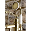 image:imageKingston Brass KS7137ABL Freestanding Roman Tub Filler With Hand Shower Brushed BrassPolished Brass