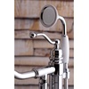 image:imageKingston Brass KS7137ABL Freestanding Roman Tub Filler With Hand Shower Brushed BrassPolished Chrome