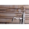 image:imageKingston Brass KS7137ABL Freestanding Roman Tub Filler With Hand Shower Brushed BrassPolished Chrome