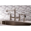 image:imageKingston Brass KS7271ALBS Kitchen Faucet with Side Sprayer Polished ChromeBrushed Nickel