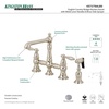image:imageKingston Brass KS7271ALBS Kitchen Faucet with Side Sprayer Polished ChromeBrushed Nickel